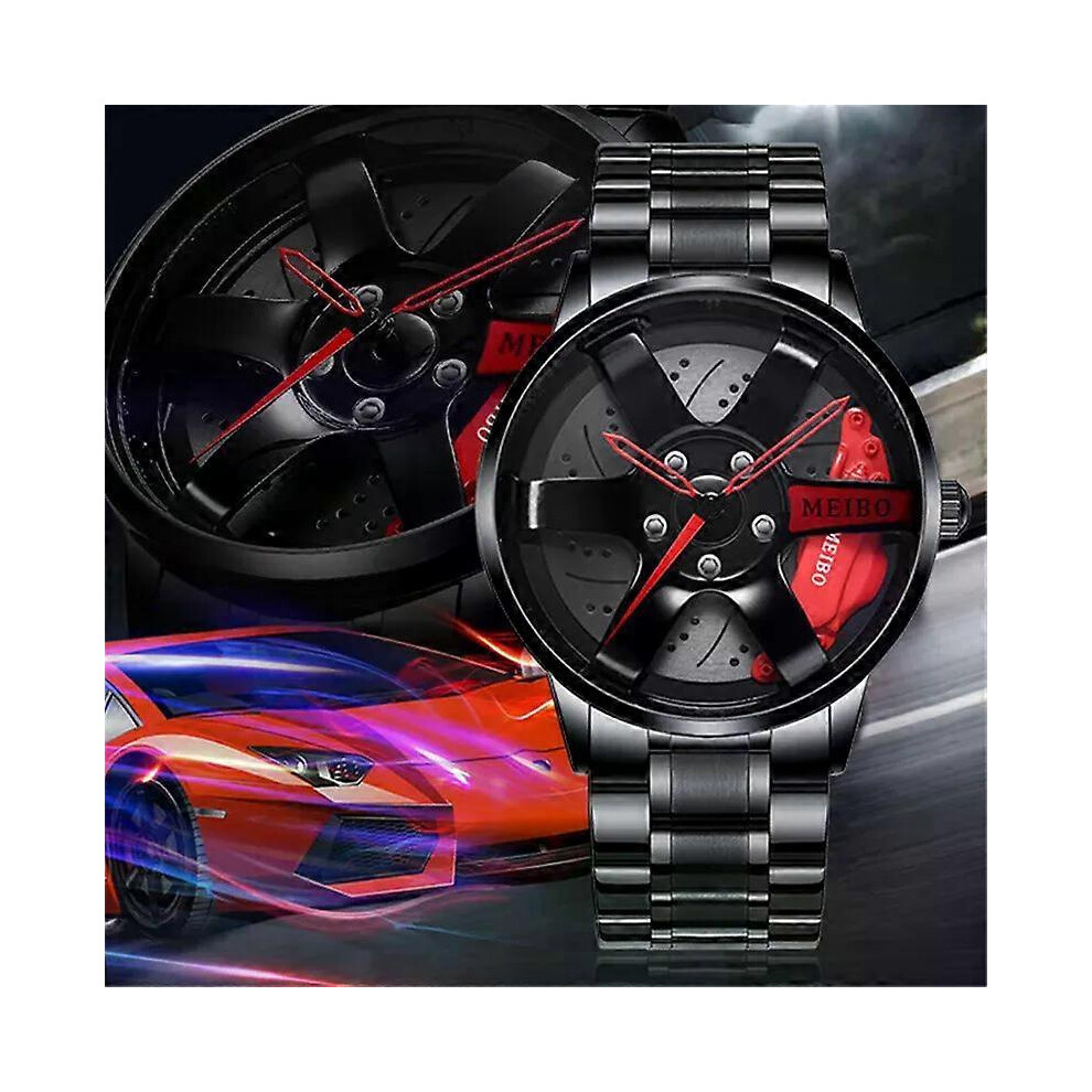 Top Watch Brand Car Watches Men Sports Quartz Wrist Watches 3D Sport Rim Hub Wheel Wristwatch Car Quartz Men's Watches 9477002795509