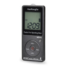 Radio stéréo AM/FM avec batterie rechargeable et design compact
