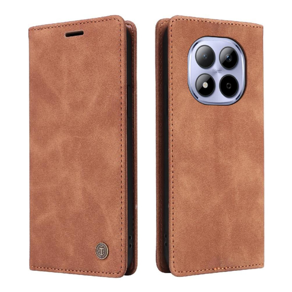 (Orange) Flip Case For Xiaomi Redmi Note 15 5G Leather Case Wallet Flip Cover Simple Business Shockproof Orange 764563354443