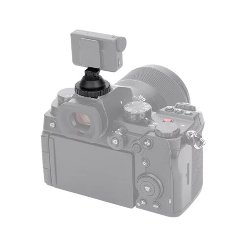 Foldable Cold Shoe Adapter for  Mic  with 1/4-20 Angle Adjustable Adapter for DSLR Camera Video Recording 2
