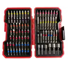 Impact Driver Drill Bit Set, S2 Steel, Magnetic Nut Driver, Intersect Slot, Slotted, Square, Star, Hex, TORX Bits 83Pcs