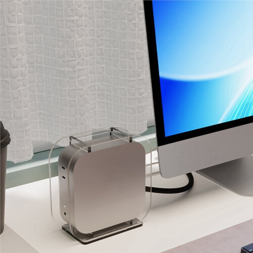 Clear Acrylic Desk Stand Base for   M4 / M4 Pro 2024, Vertical Horizontal Desktop Storage Protective Stand 1