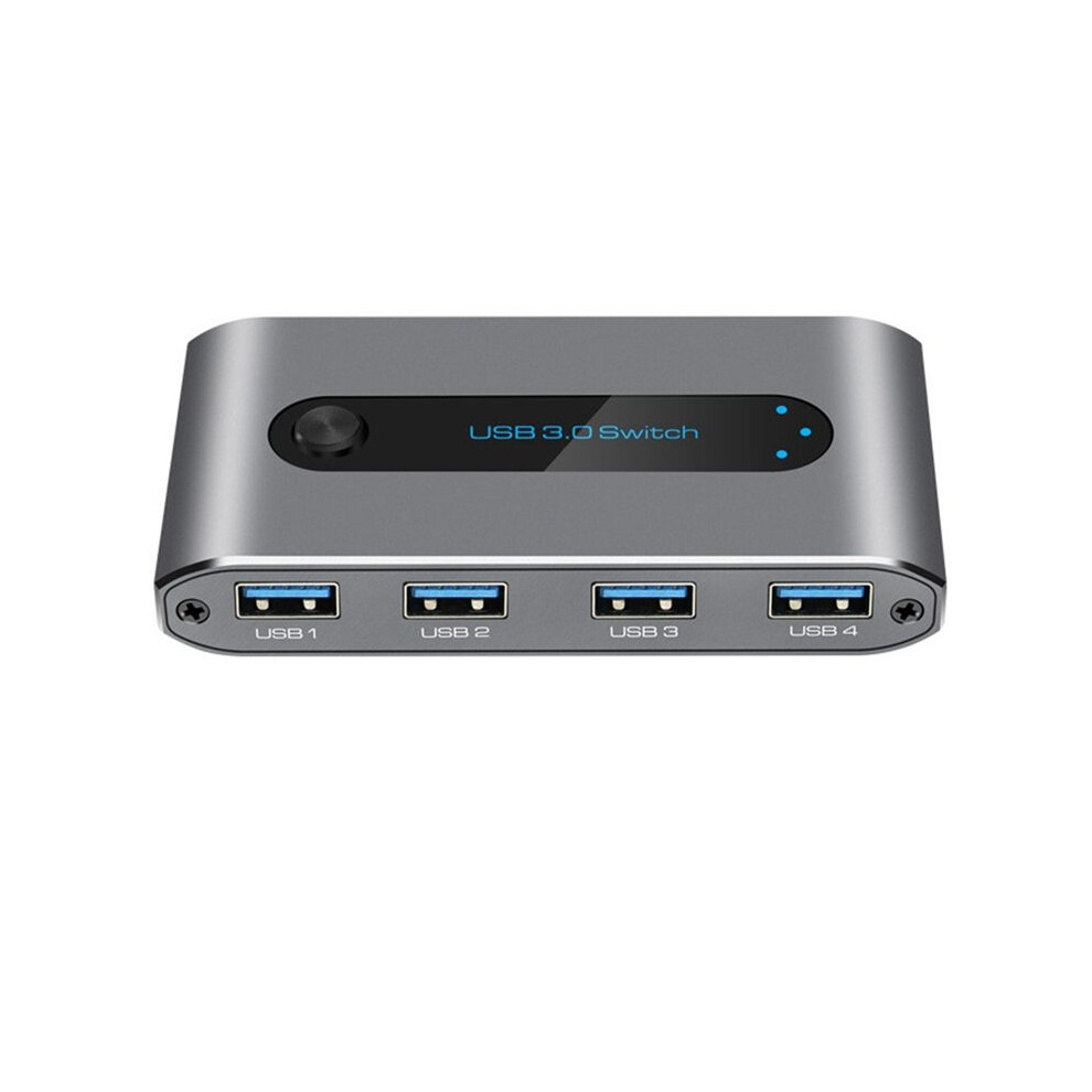 Usb Switcher Printer Sharing Usb3.0 Two-Input And Four-Output 2 Computers Share 4 Usb Devices Dark/Gray 6032990683011