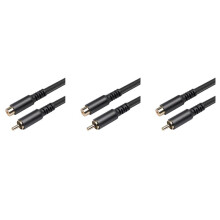 3X Cavo di Prolunga RCA Cavo Audio Video RCA Cavo RCA Maschio Un Femmina per Altoparlante, Subwoofer, Fotocamera, HDTV, Amplificatore, 1,8 M