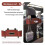 Universal Car Multi-Functional  Back Storage Bag Tissue Box with 2 Drink Holders 2 Hook Built-in Phone Holder White 2