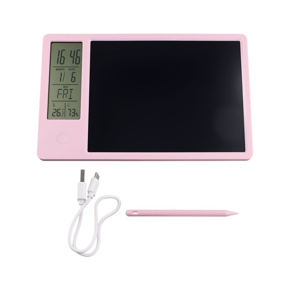 Exogio Multifunctional Electronic Desk Calendar Lcd Handwriting Board With Alarm Clock Humidity Temperature Lcd Message Board,C