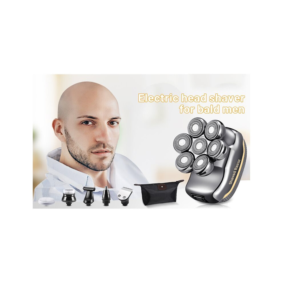 Tauoh Electric Shavers For Bald Men - Waterproof, Cordless With 6-In-1 Grooming Kit, Nose And Beard Trimmer
