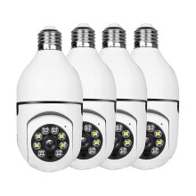 4-delige set beveiligingscamera's met lampfitting, 2.4G wifi-beveiligingscamera met lampfitting, beveiligingscamera met lamp voor buite