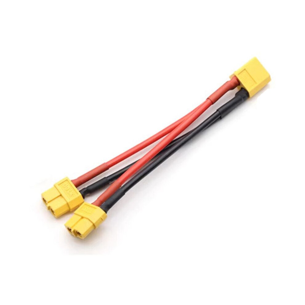 Exogio Xt60 Parallel Battery Connector 1 Male To 2 Female Cable Dual Extension Y Splitter 14Awg Silicone Wire For Rc Battery