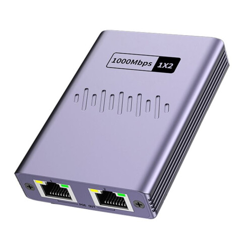 POE Network Cable Splitter 1 to 2 Gigabit Network Splitter Simultaneous Network Three-Way Transfer Network