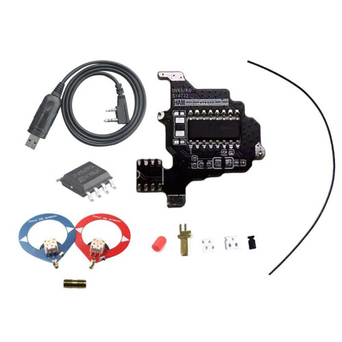 For Quansheng K5/K6 SI4732 Modification Module+2M Expansion Chip+2xDonut Antenna Shortwave Dual Antenna Solution