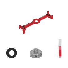 Cold Shoe Vlog Extension Bar Mount Adapter 1/4in Screw for Action Camera Bracket LED Light Mic Tripod Stand Red Dual