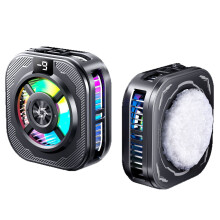 Universele magnetische telefoonkoeler met digitaal display en RGB-verlichting.
