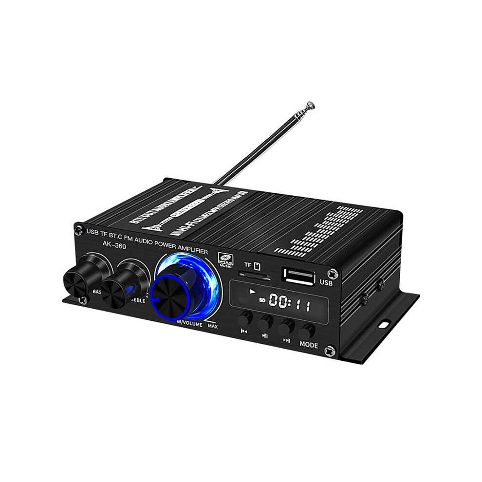 New Ak360 Stereo Car Home Amplifier Usb Lossless Playback Radio Amplifier 5.0 Hifi Sound Amplifier Black 6032945842548