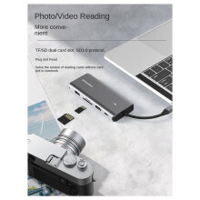 Blueendless Aluminium USB C auf 10 in 1 HUB 4k 60hz Type-C HDTV 100w mit PD für  Pro Zubehör SSD Gehäuse