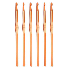 Ensemble de 6 Crochets en Aluminium de Qualité SupéRieure, Aiguilles à Tricoter LéGèRes, Durables et Lisses, 5,5 Mm, Taille US I (Taille 9)