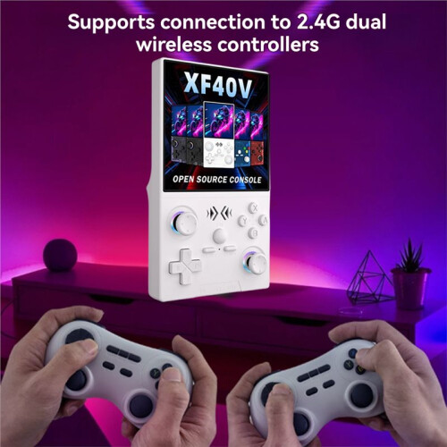 XF40V Retro Handheld Game Console Linux 4.0'' IPS Screen Supports WiFi GamePad 128G Pocket Video Games Player Black 2