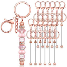 12 PeçAs de Barras de Chaveiro MiçAngas para MiçAngas Chaveiro em Branco Chaveiro com MiçAngas para Chaveiro Projetos DIY Pingente Ouro Rosa