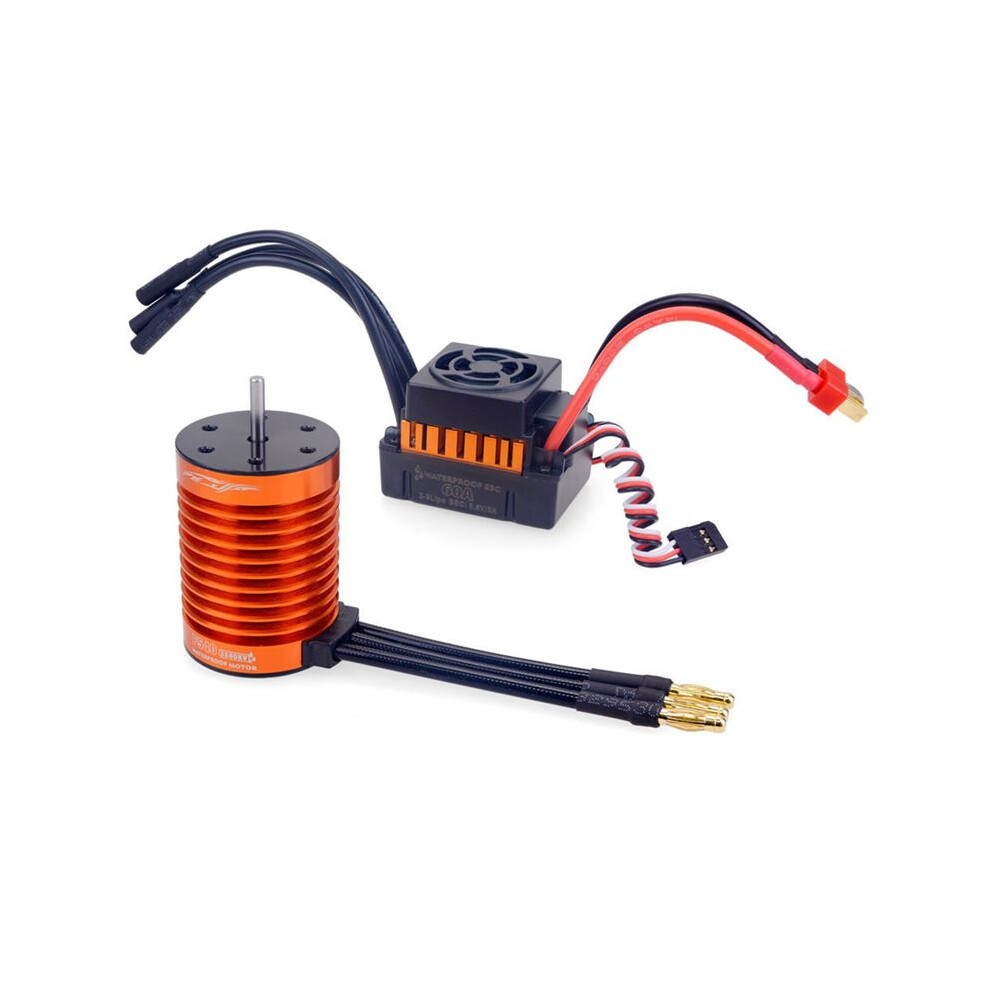 Waterproof F540 4370Kv Rc Brushless Motor With 60A Esc Combo Set For Rc Car 4713816347707