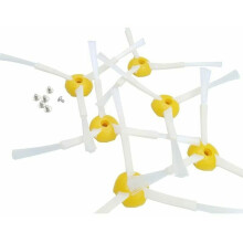 Conjunto de 6 escovas laterais de nylon com 3 braços, para substituição em robôs aspiradores iRobot Roomba, totalmente compatíveis com as