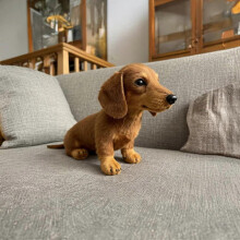 El perro salchicha, sanación emocional a demanda, peluche realista de perro salchicha con pelaje ultrasuave y diseño que invita a abrazar