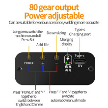 80-Gear OLED Digital Display Spot Portable Dual-Pulse Mobile Phone Battery Cell 18650 Lithium Battery Spot