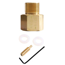 CO2 Cylinder Tank W21.8-14 to W21.8-14 Adapter Converter with RPV Valve for Aquarium Fish Tank