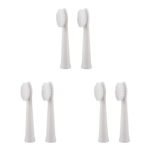 Replacement Brush Heads for  EW0972 Toothbrush, White, 6 Count