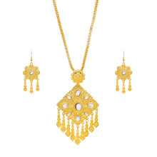 Fashionable Multiple Strand Fringe Necklace And Coordinating-B