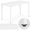 Dining Table/Desk, 120x60 cm, Seats 4-5, White MDF 1