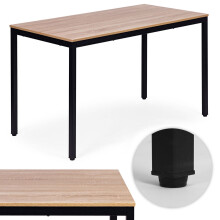 Table/bureau pour 4-5 personnes, plateau en MDF 120 x 60 cm, structure en métal