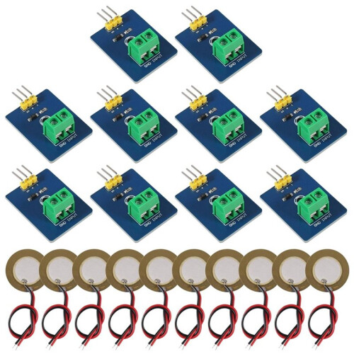 20pcs Piezoelectric Sensor Analog Ceramic Sensor Module Piezoelectricity for DIY KIT 1