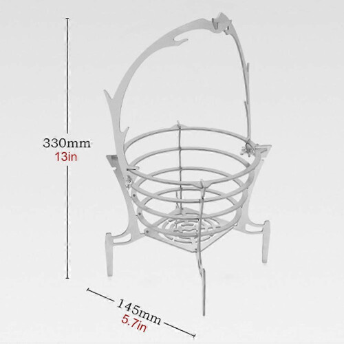 Καλάθι ψησίματος για ψήσιμο στα κάρβουνα. Μεγάλη, εύκολη, ανθεκτική κατασκε 2