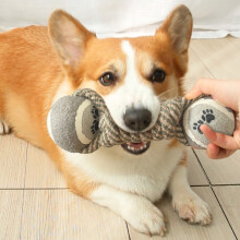 Dhrs Dog toy perfect for any dog big or small, especially suitable for indoor and outdoor play, braided rope with tennis balls, cotton dog