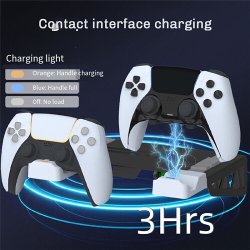 Wall Mount Bracket Console Stand for PS5 Slim,  5 Controller Charging Dock Station Vertical Stand 2