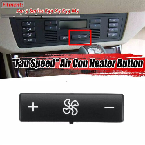 2X Car Climate Control Panel Button  Key Caps Air Control Fan Speed Heater for - 5 Series E39 X5 E53 M5 1