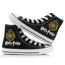 (42) Harry Potter Print Canvas Shoes Casual High-Top Canvas Shoes Student Shoes