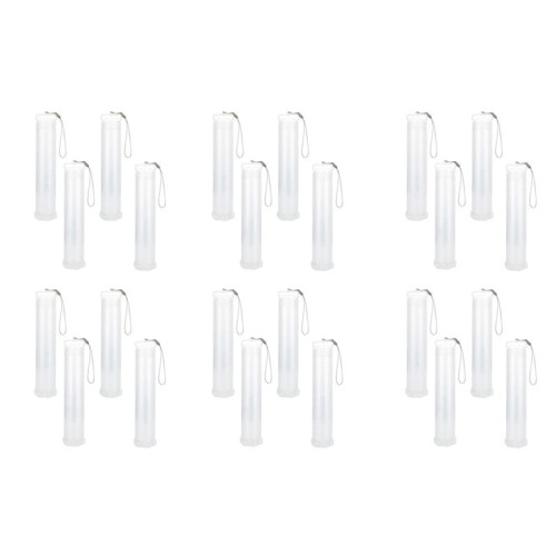 24 Pack Extendable Plastic Paint Brush Case, Clear Long Paint Brush Holder Tube, Storage Pencil Container