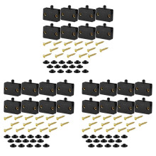 24 Pièces Interrupteur de Lampe D'Armoire Interrupteur de Porte Automatique Interrupteur de Contact pour Armoire Applicable à 12V 24V 110V (Noir)