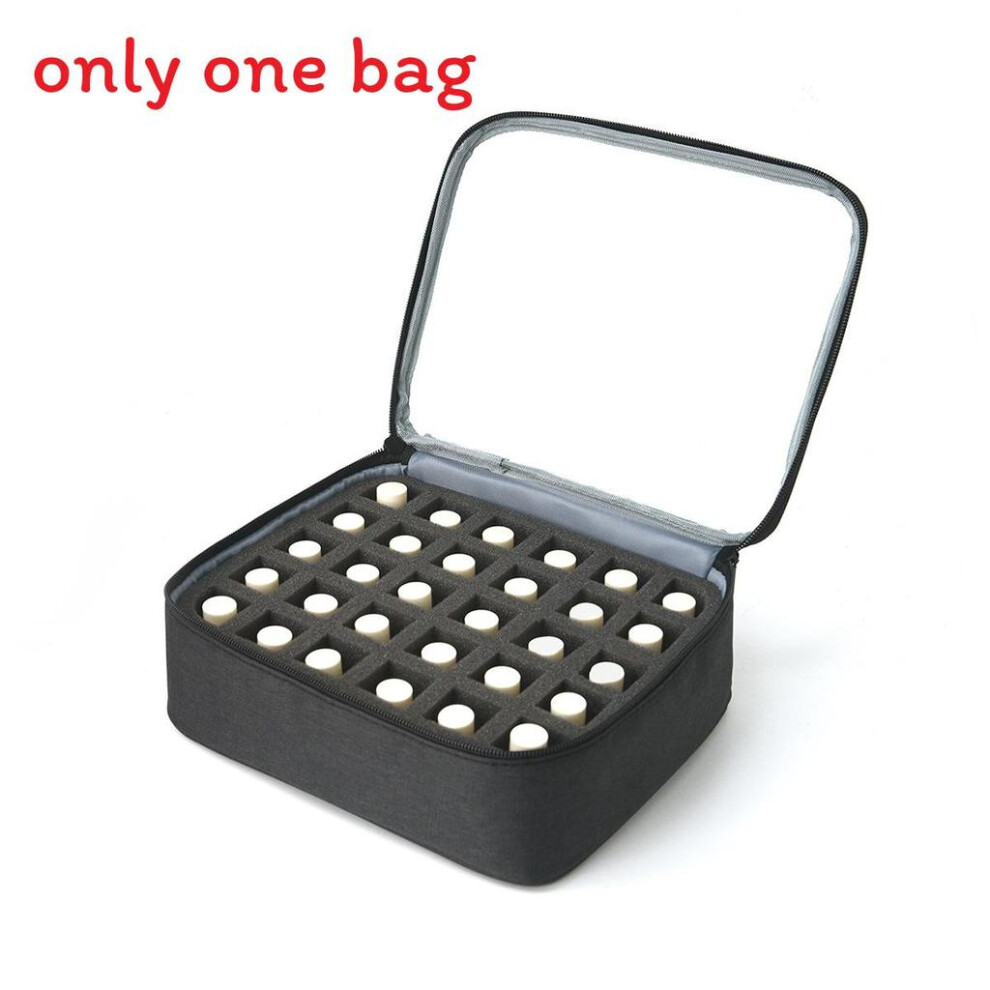 Black (Black) Makeup Capacity Large Case In Pc Material For Cosmetics And Storage Polish Nail