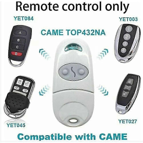 Universal Remote Control Compatible With CAME TOP432NA Garage Gate, 4-Pack Motorized Opener 1