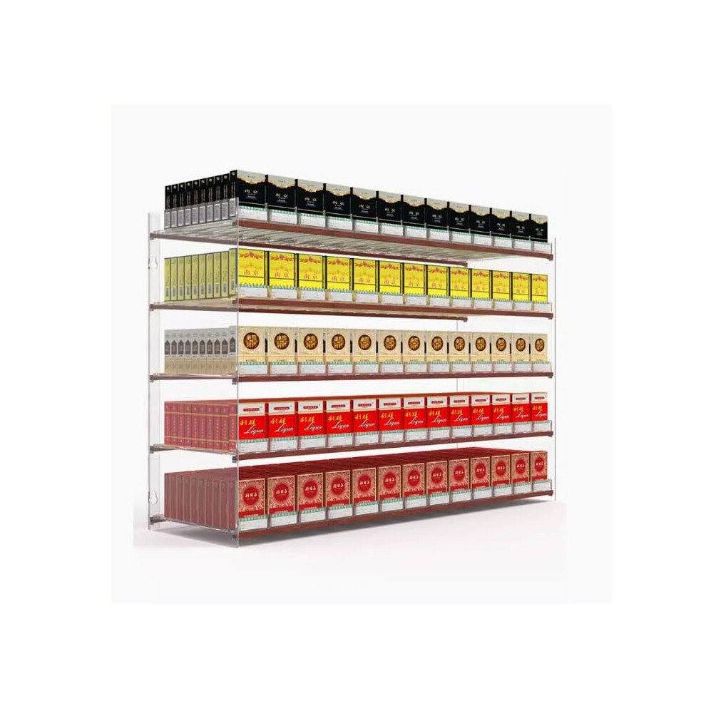 Acrylic Display Rack MultiâLayer Clear Organizer for Cigarettes and Accessories, SpaceâSaving Design 80.5x29x73.5cm