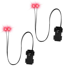 Halloween LED-ogen met timer, 2 stuks oplichtende skeletogen, horror doe-het-zelf ogen voor maskers, pompoen