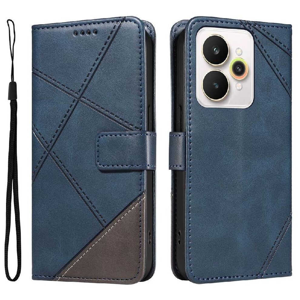 Photos - Case  Flip  For Realme 15 5G With Diamond Stitching And Card Slot High-Quality Leather Phone Protection 