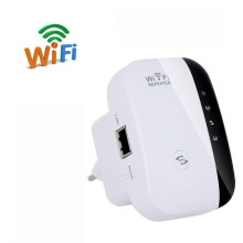 Wzmacniacz WLAN 2025, wzmacniacz WLAN 300 Mbit/s 2,4 GHz, wzmacniacz zasięgu WiFi z szybkim portem Ethernet, przycisk WPS, kompatybil