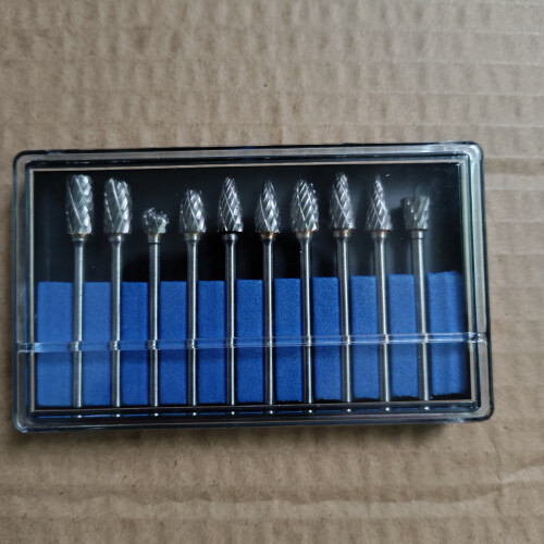 10pcs Tungsten Carbide Double Cut Rotary Burr Set 1