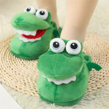 Crocodiles Plush Slippers With Open Mouth Cotton Slippers With A Moving Mouth -size 36-39