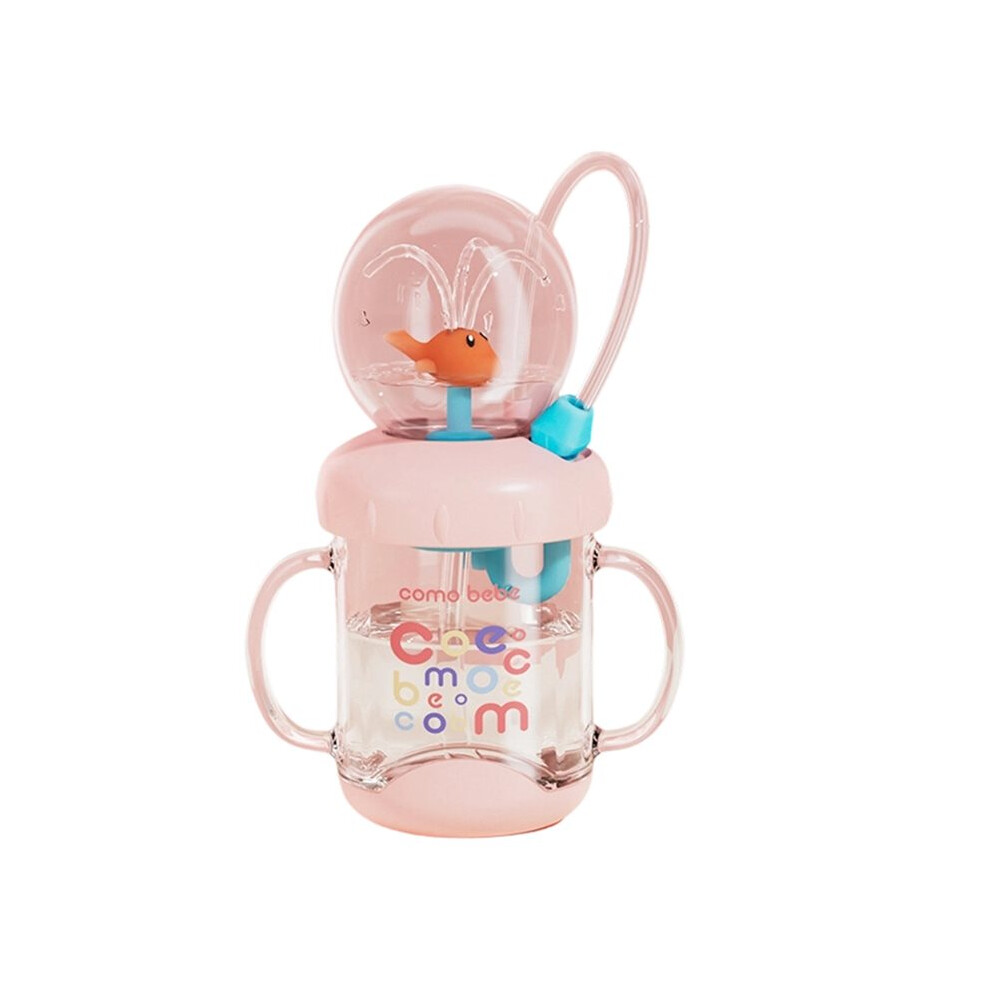 Tauoh Whale Fountain Tumbler With Handle 220Ml Fun Whale Squirt Cup Leak Proof Water Bottle With Straw B