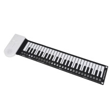 Portable 49-Key Hand Roll Piano for Beginners, Foldable Silicone Keyboard