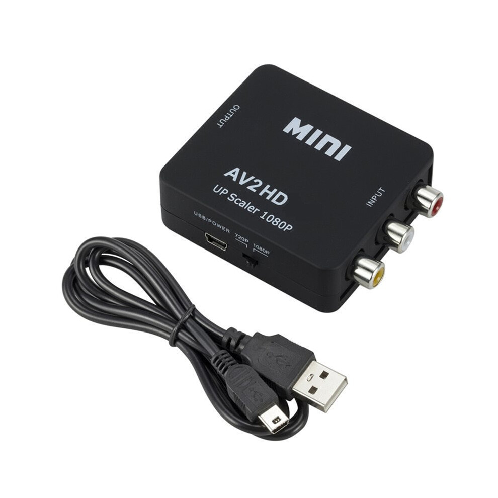 Rca Av To -Compatible Converter Av/Cvsb L/R Video Box 1080P 1920X1080 Av2 -Compatible Support Ntsc Pal Output A 6033283113260